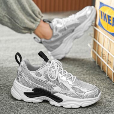 summer breathable sport height-increasing men sneakers