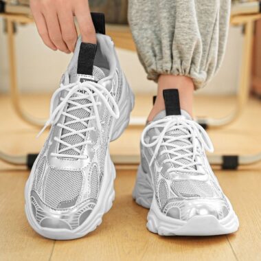 summer breathable sport height-increasing men sneakers