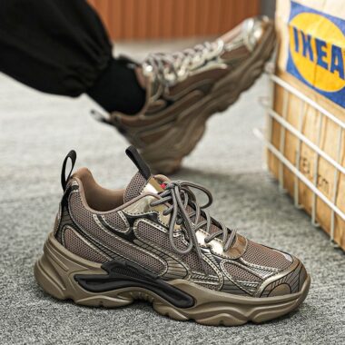 summer breathable sport height-increasing men sneakers