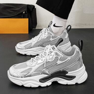 summer breathable sport height-increasing men sneakers
