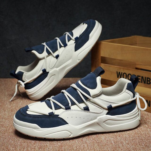 fashion color block lightweight soft sole men sneakers