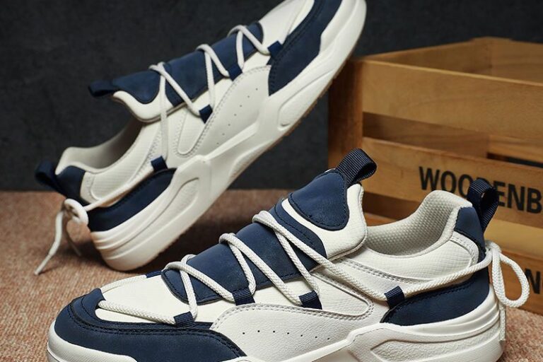 fashion color block lightweight soft sole men sneakers