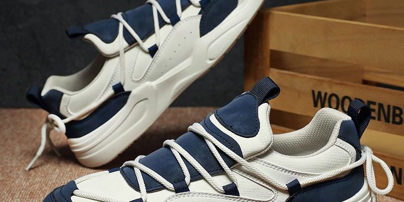 fashion color block lightweight soft sole men sneakers