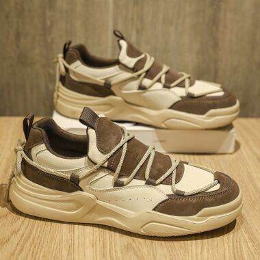 fashion color block lightweight soft sole men sneakers