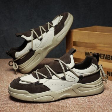 fashion color block lightweight soft sole men sneakers