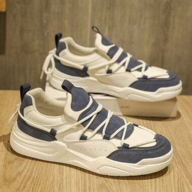 fashion color block lightweight soft sole men sneakers