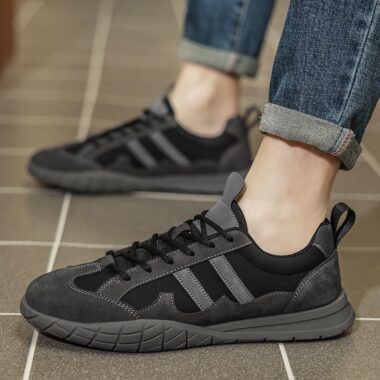 casual fashion waterproof leather men sneakers