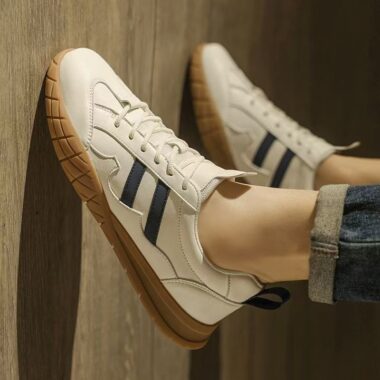 casual fashion waterproof leather men sneakers