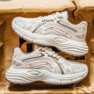 casual breathable fashion thick sole running men sneakers