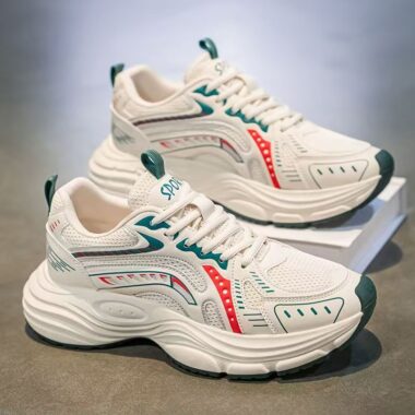 casual breathable fashion thick sole running men sneakers