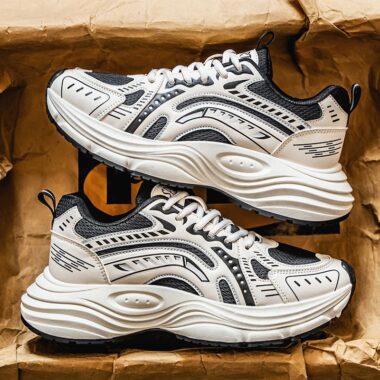 casual breathable fashion thick sole running men sneakers