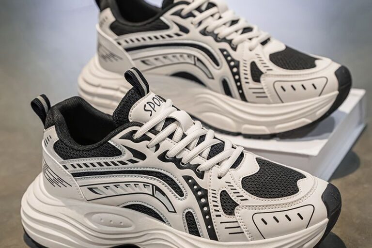 casual breathable fashion thick sole running men sneakers