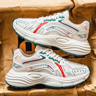 casual breathable fashion thick sole running men sneakers