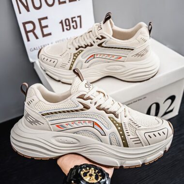 casual breathable fashion thick sole running men sneakers