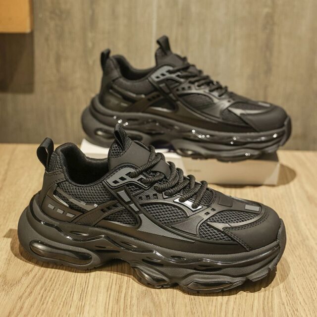 breathable mesh casual non-slip thick sole men sneakers