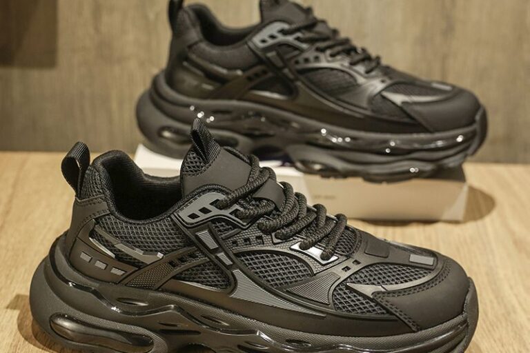 breathable mesh casual non-slip thick sole men sneakers