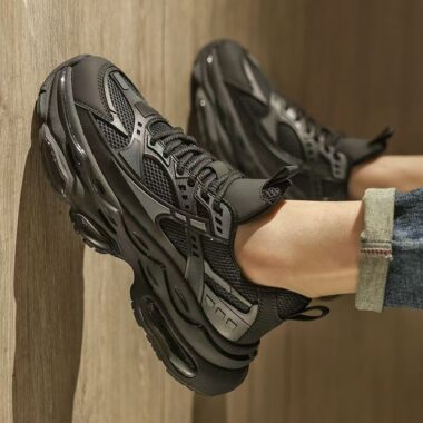 breathable mesh casual non-slip thick sole men sneakers